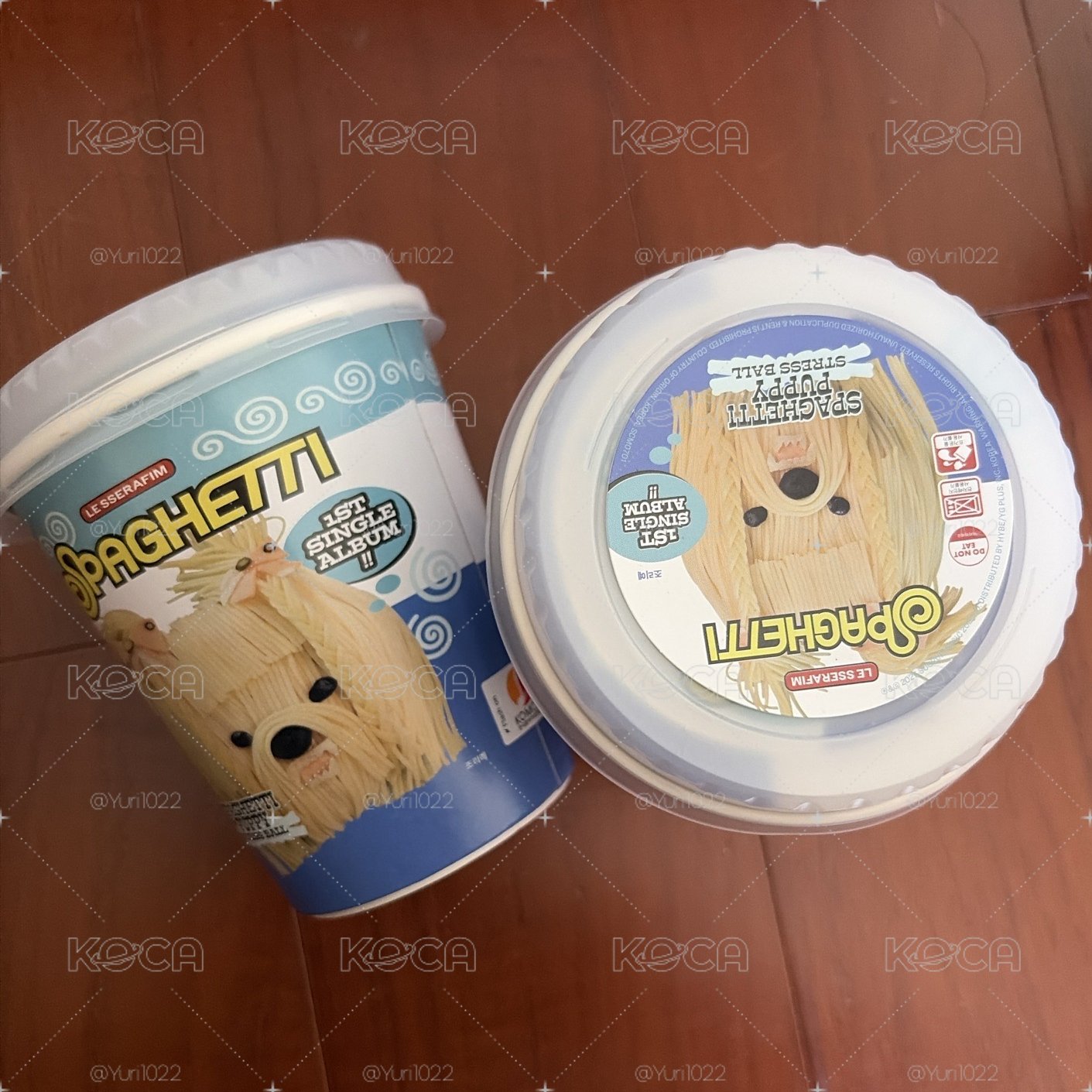 LE SSERAFIM SPAGHETTI 壓力球專 無小卡