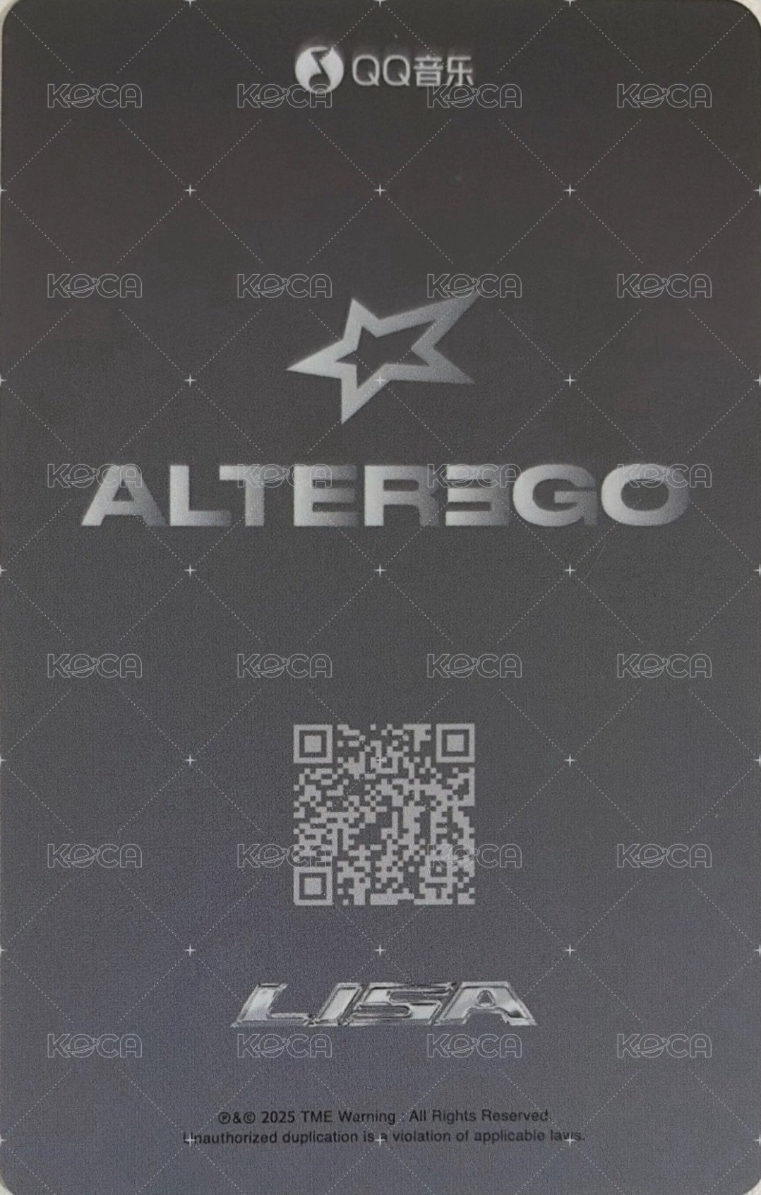 ALTEREGO QQ音樂 網易雲音樂 專輯卡  背面