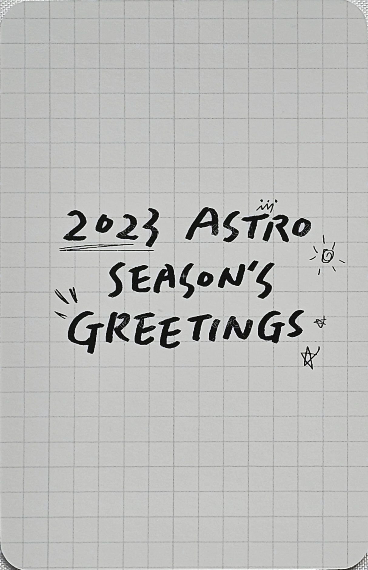 2023 年曆 am 特典卡 Popular ver. 背面