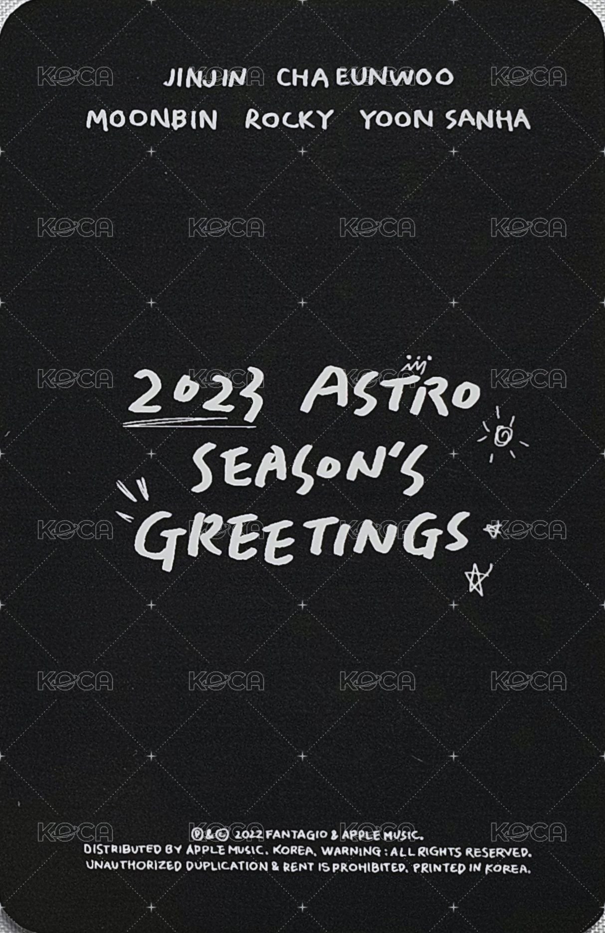 2023 年曆 塔店 特典卡 Popular ver. 背面