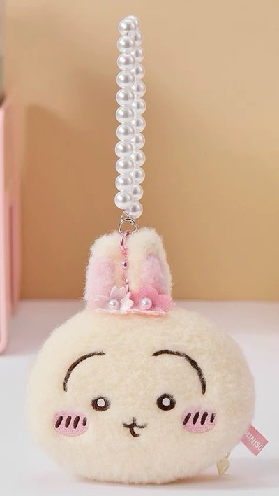 MINISO名創優品Chiikawa吉伊卡哇 櫻花季 小八 毛絨絨零錢包