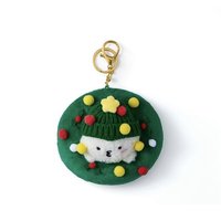 聖誕MINITEEN 鑰匙圈吊飾 花圈吊飾娃