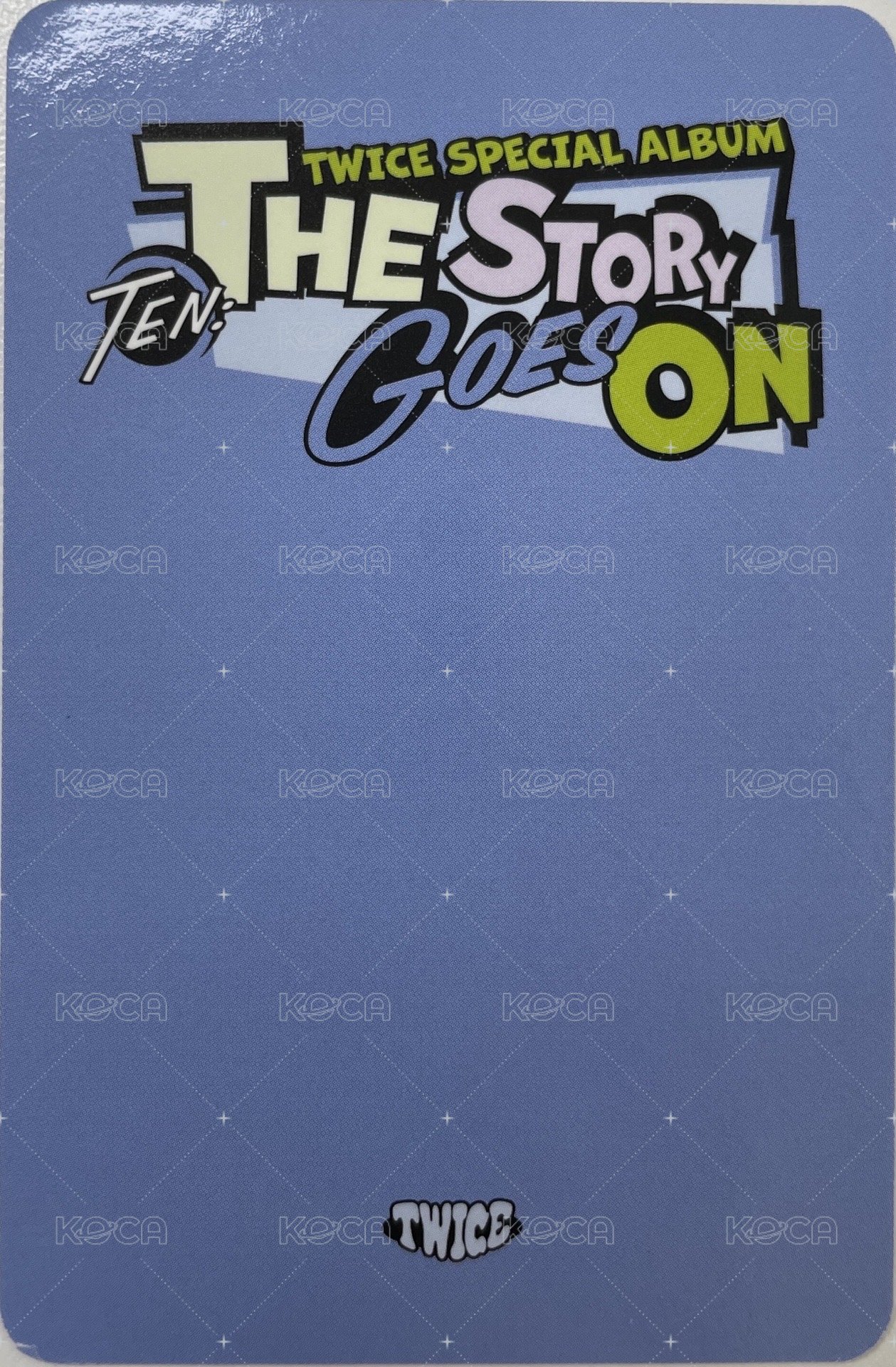 十週年特別專 專輯卡 預售禮 背面