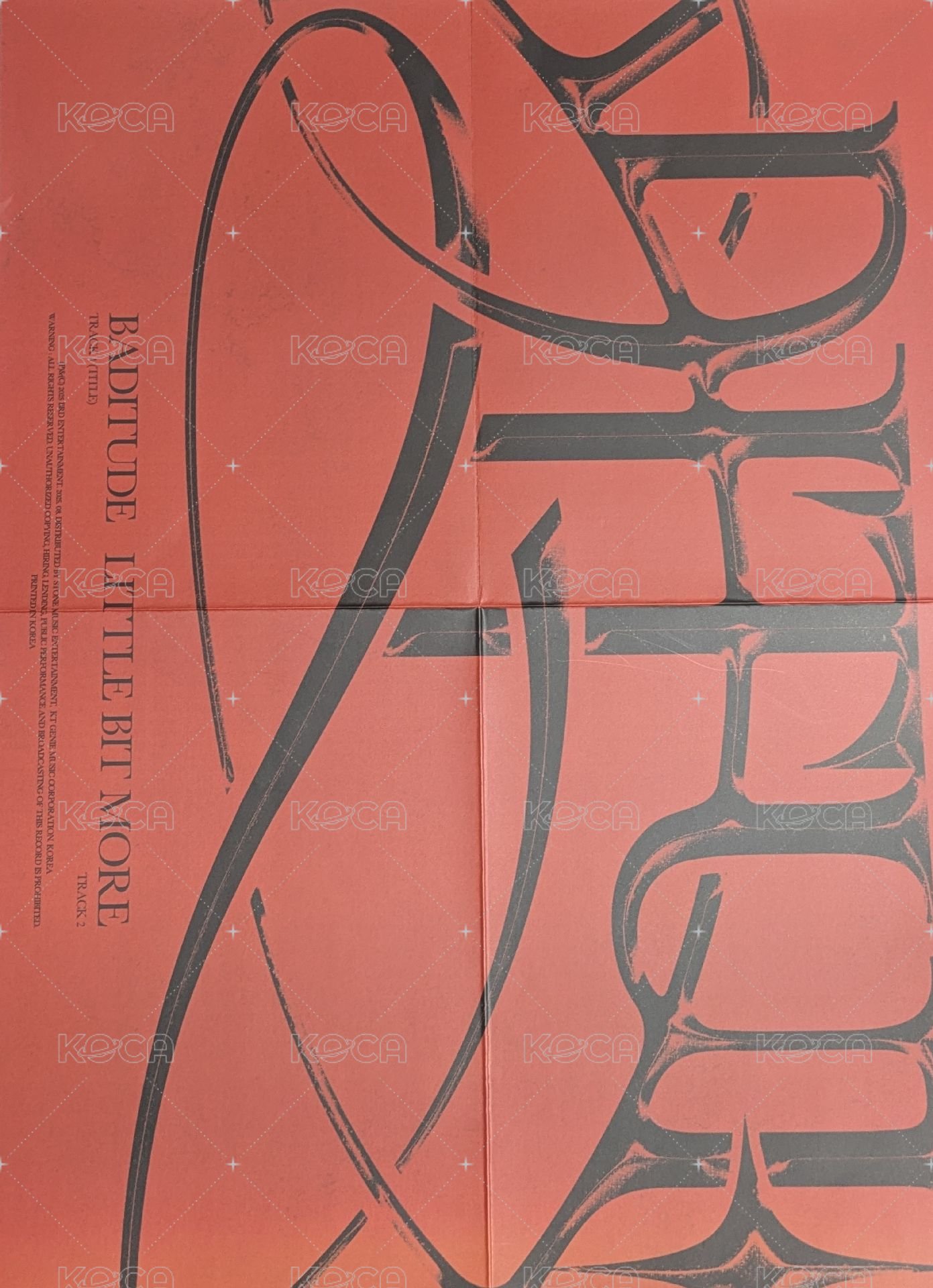 BADITUDE Baddie版 海報  背面