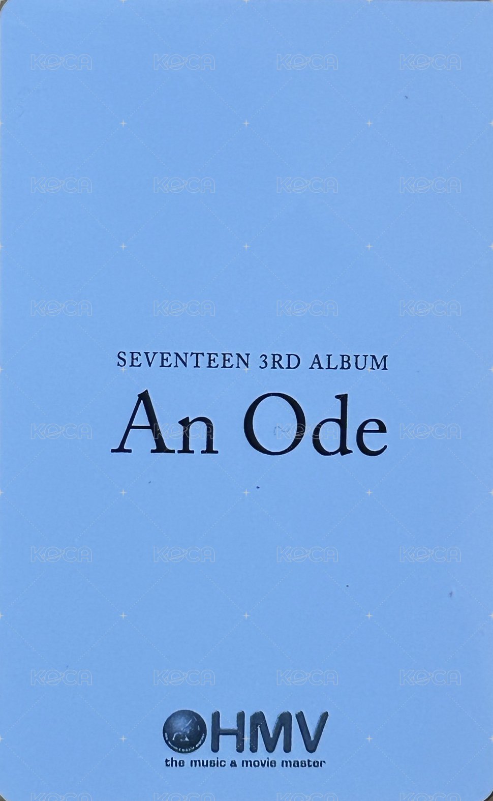 正三 hmv 特典卡  背面