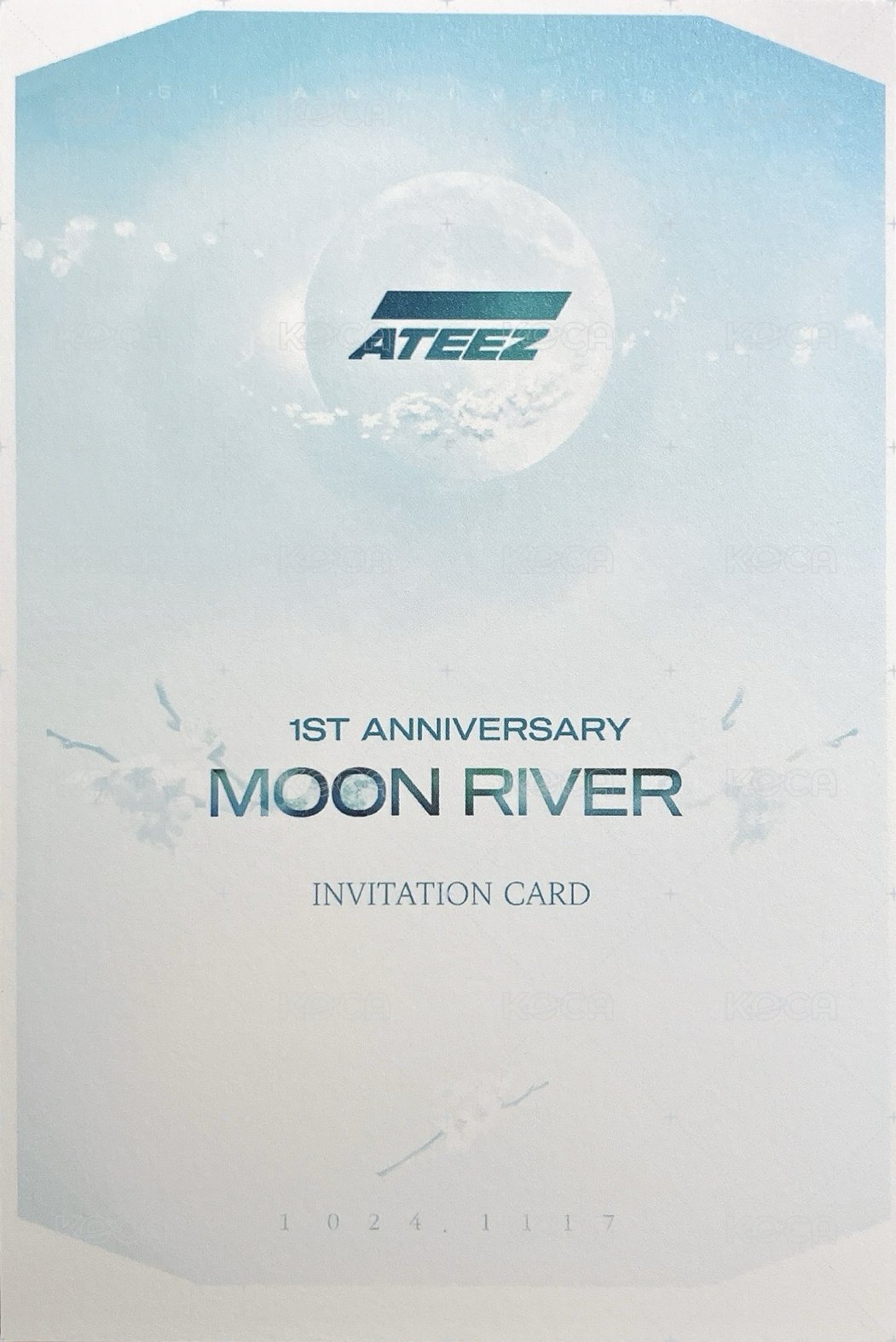 月河 打歌卡 團體明信片 Moon River 邀請卡 背面