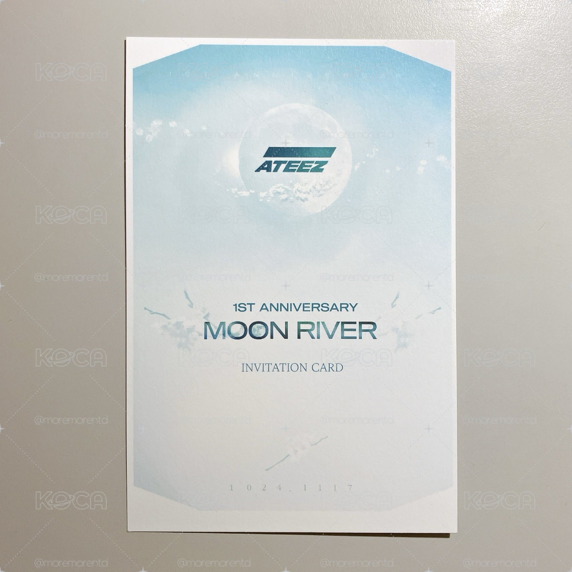 ATEEZ 一周年FM Moon River 月河 團體明信片/入場卡