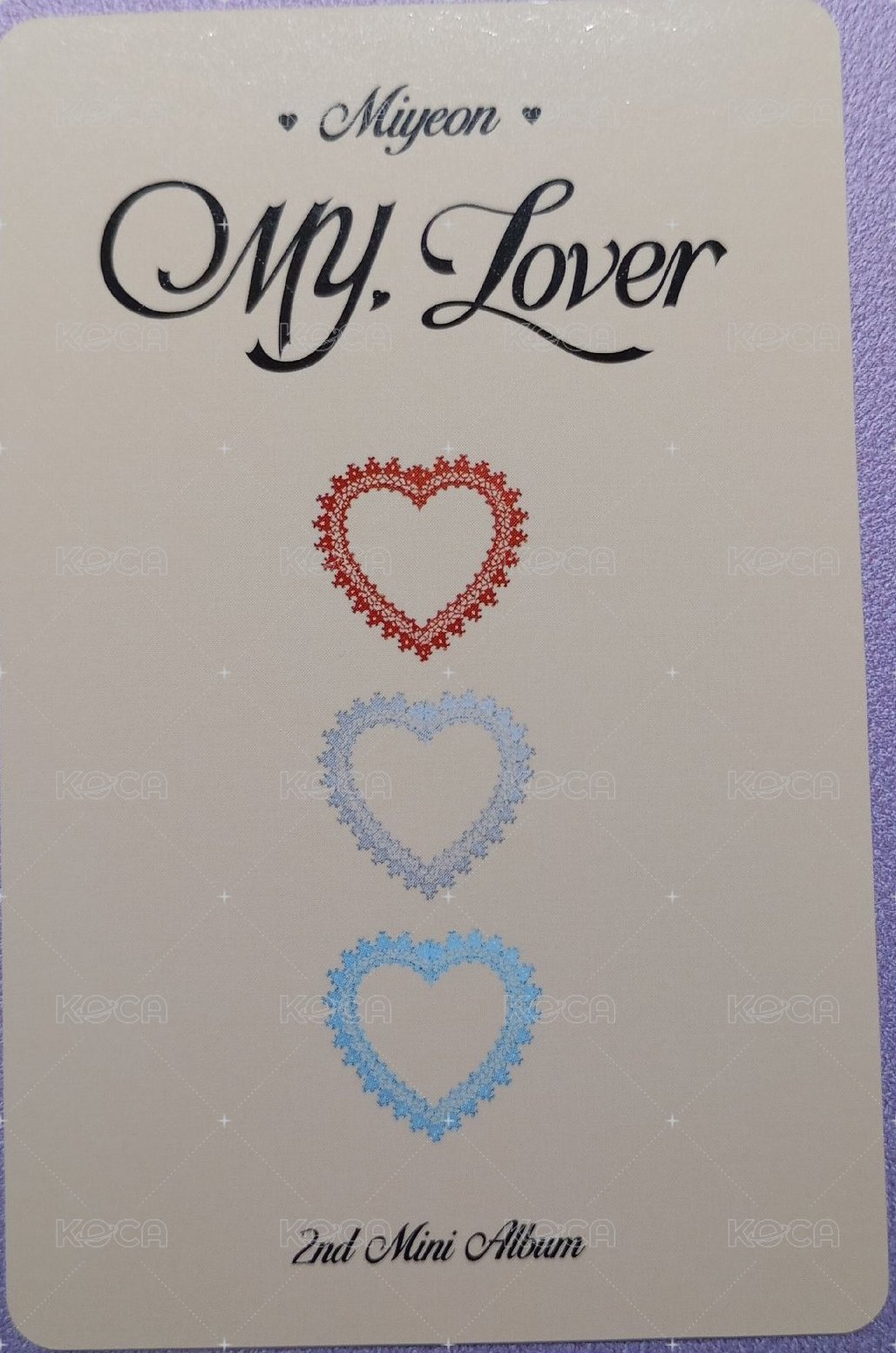 迷二快閃店 小卡 set 周邊卡  背面