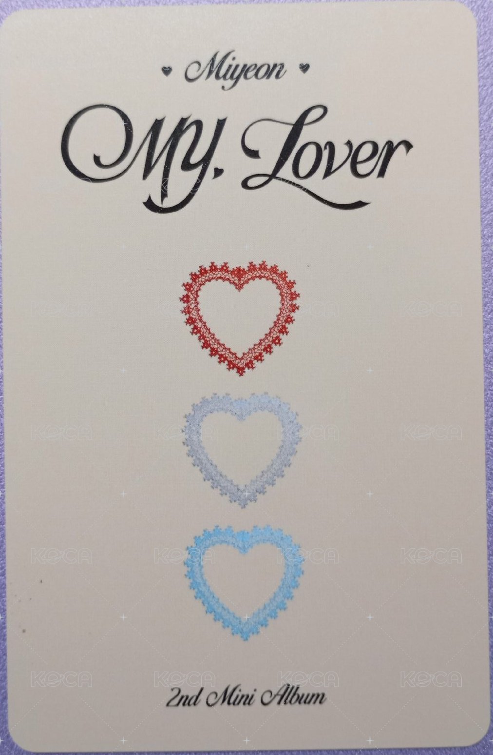 迷二快閃店 小卡 set 周邊卡  背面