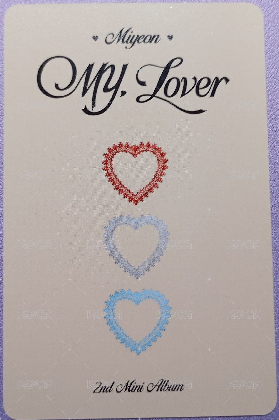 迷二快閃店 小卡 set 周邊卡  背面