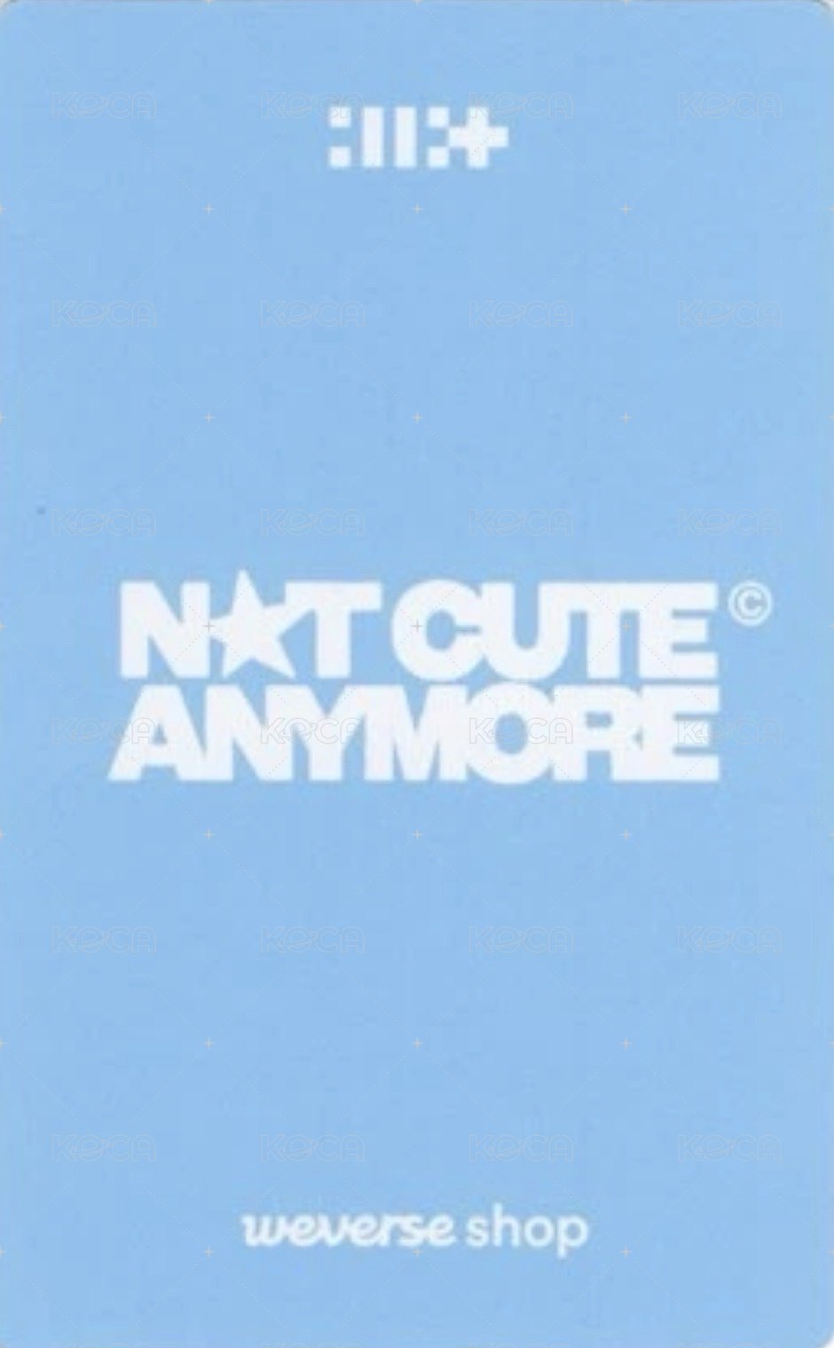 NOT CUTE ANYMORE wvs 直播卡  背面