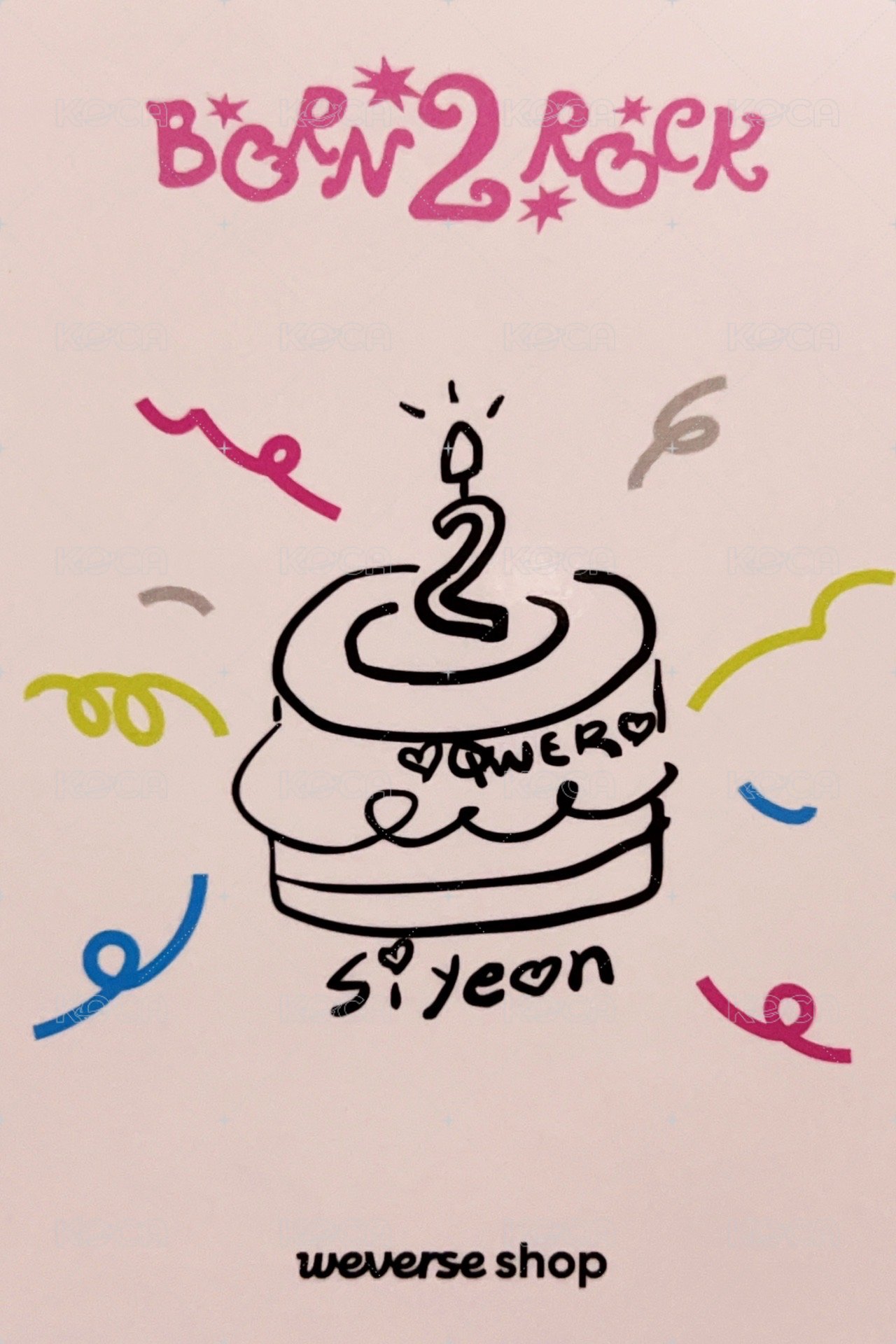 2週年快閃店 wvs 周邊卡 語音鑰匙圈小卡 背面