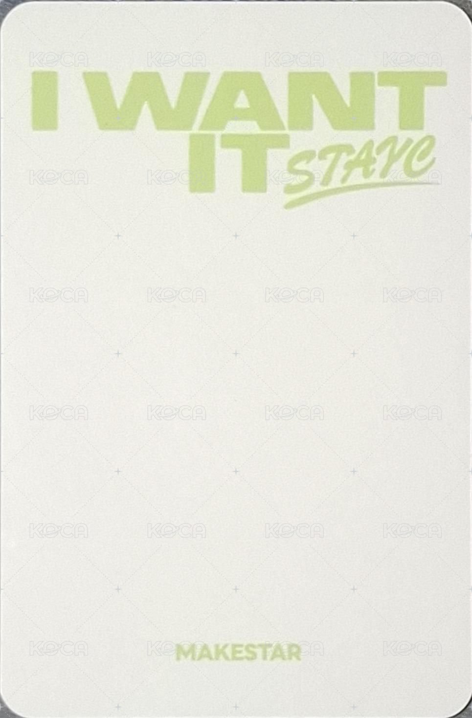 I WANT IT ms 特典卡  背面