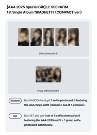 SPAGHETTI AAA 2025 LIVE [ B set/ 單封 ver.]
