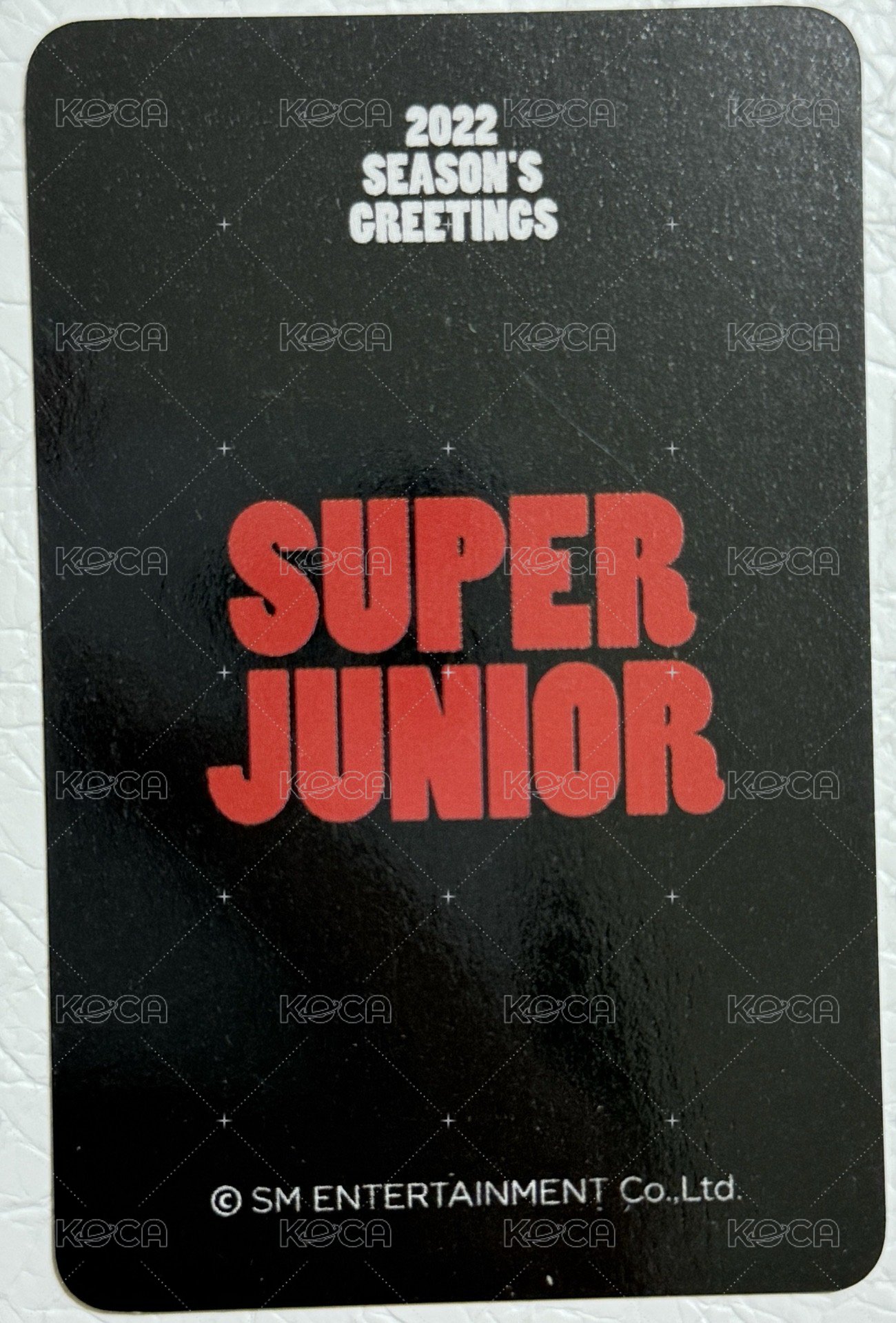 Callin’ 年曆卡 2022阿拉丁台歷特典super junior李赫宰閃卡 背面