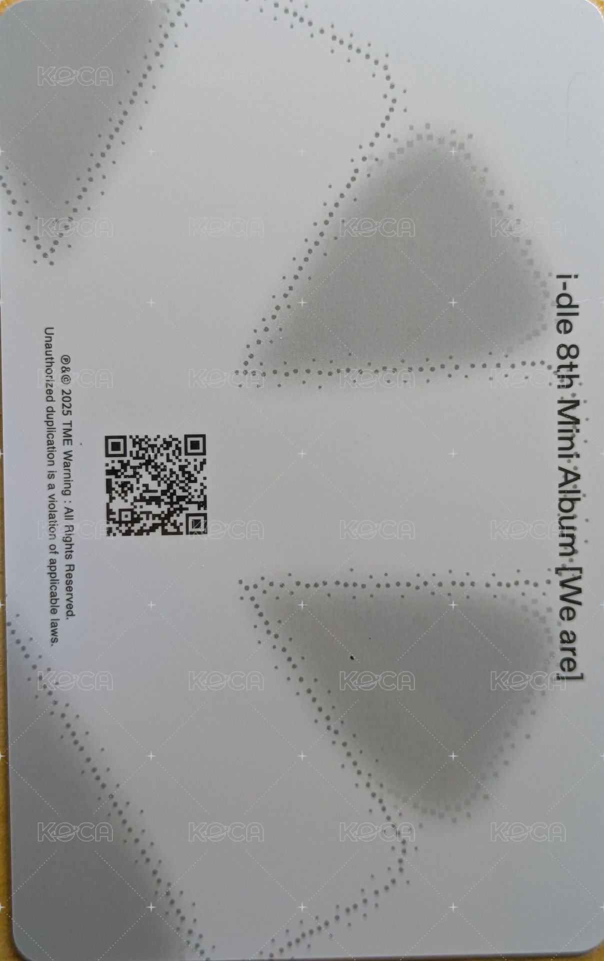 We are QQ音樂 特典卡 臻享卡 NFC 背面