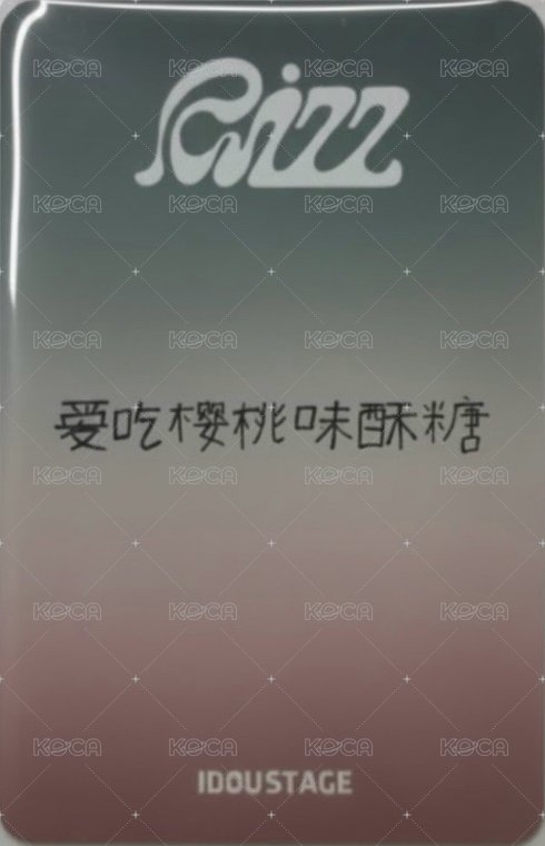 RIZZ 愛豆驛站 1.0 特典卡 中文卡背 背面