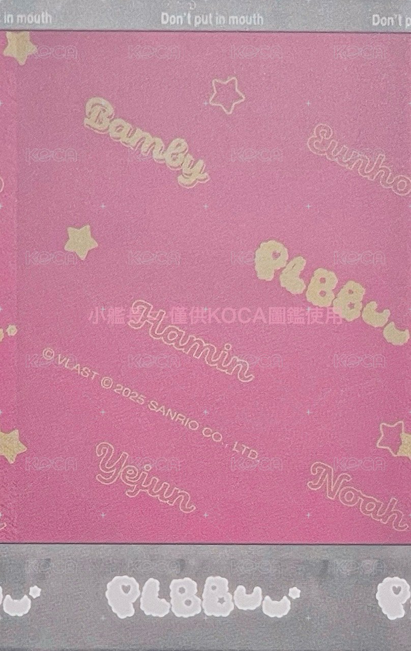 BBUU! 娃專 專輯卡 拍立得風小卡 背面