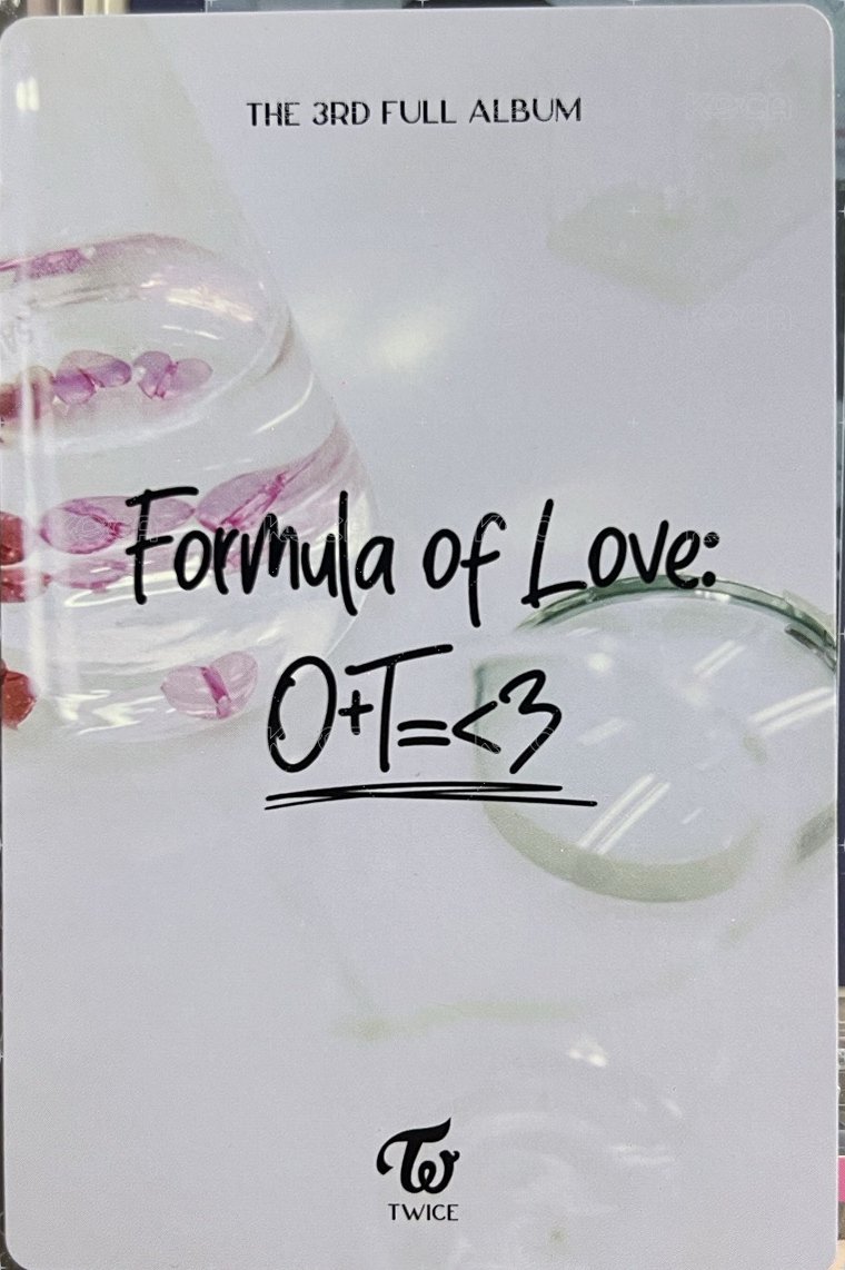 正規三 專輯卡 預售禮 背面