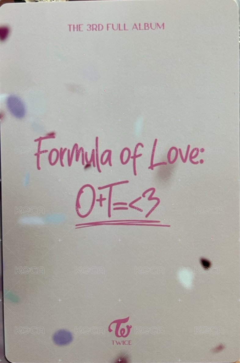 正規三 專輯卡 預售禮 背面