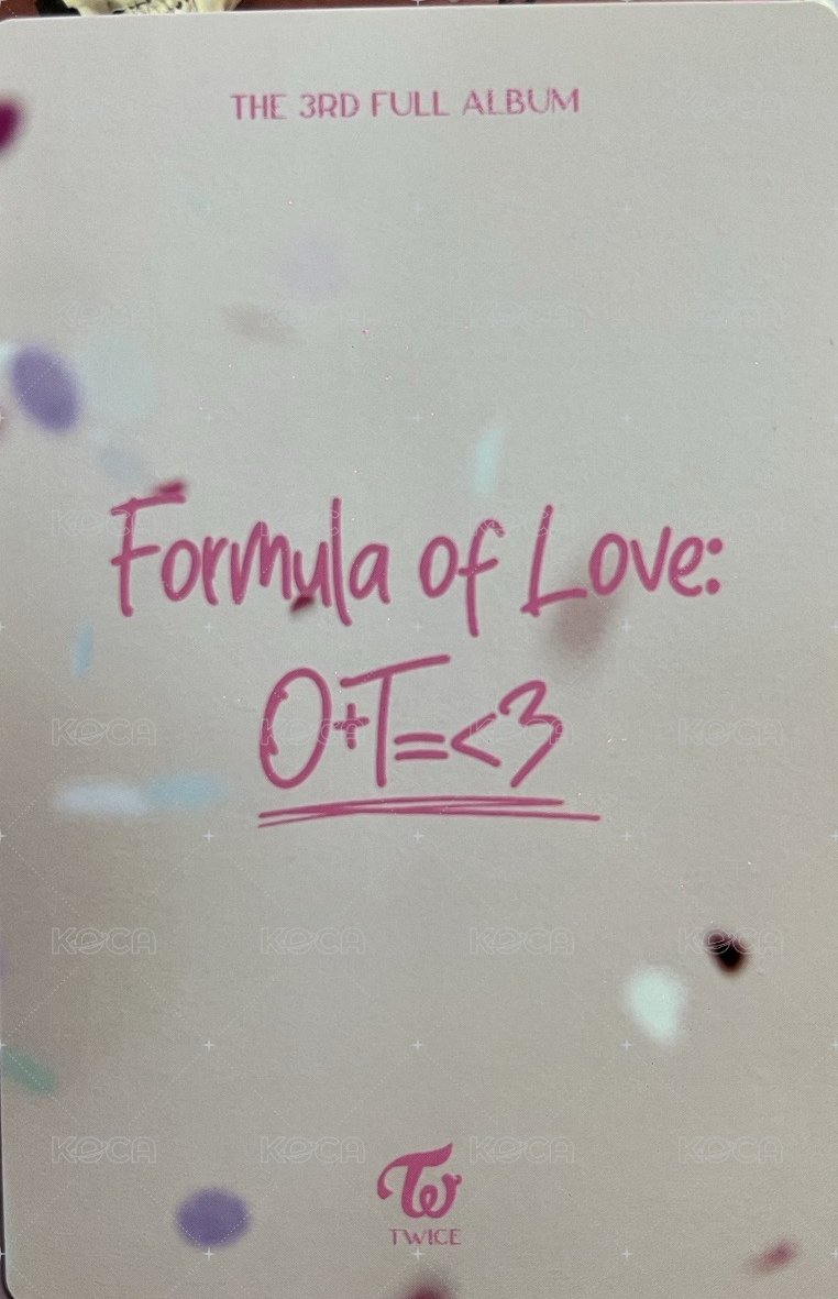 正規三 專輯卡 預售禮 背面