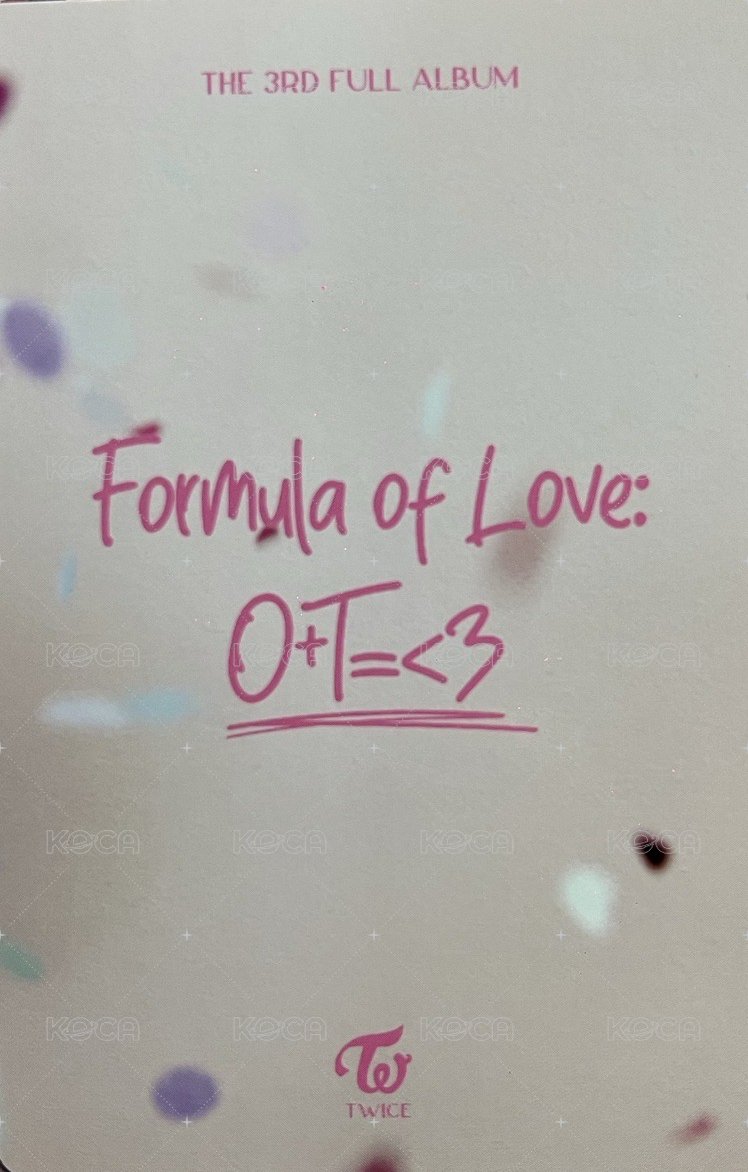 正規三 專輯卡 預售禮 背面