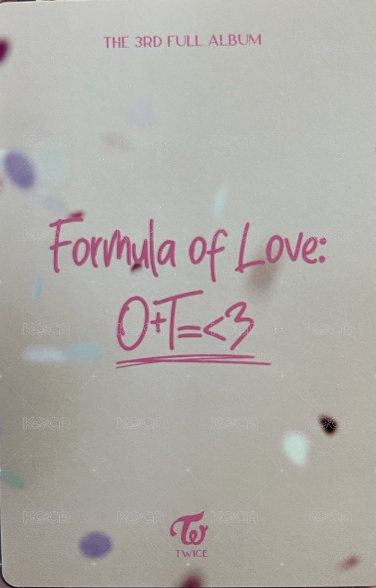 正規三 專輯卡 預售禮 背面