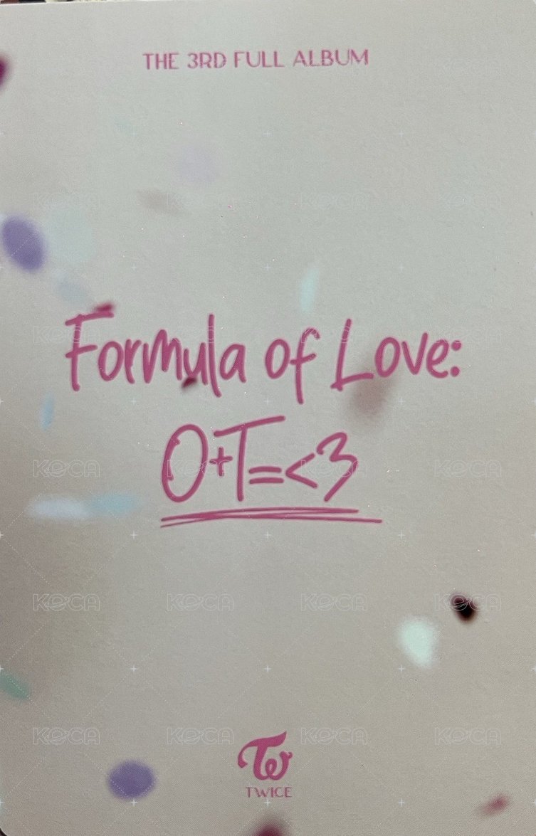 正規三 專輯卡 預售禮 背面