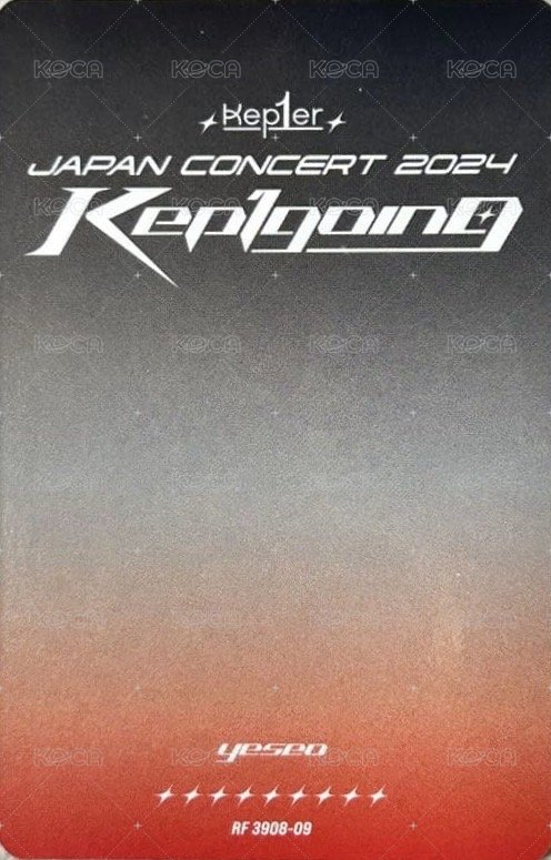 24'日巡 演唱會 DVD / CD 卡 藍光 背面