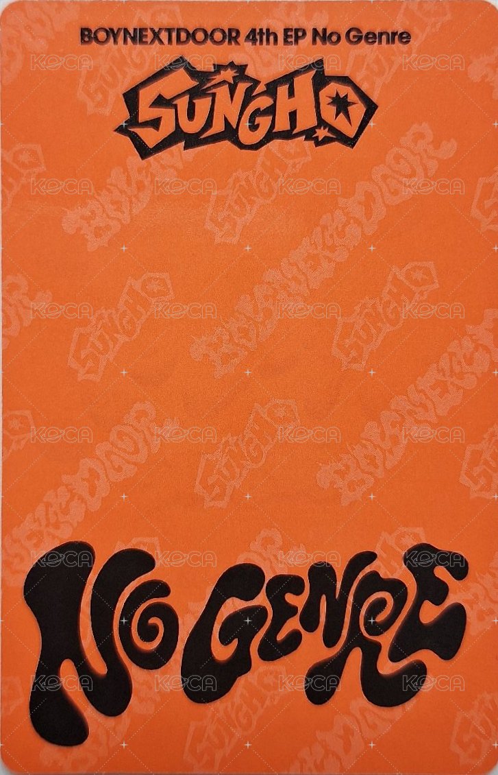 No Genre 專輯卡 No Route ver.1 背面