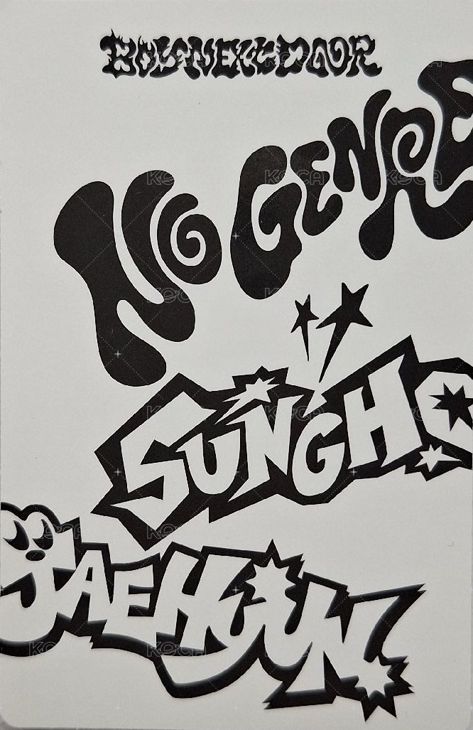 No Genre 專輯卡 雙人卡 13 背面