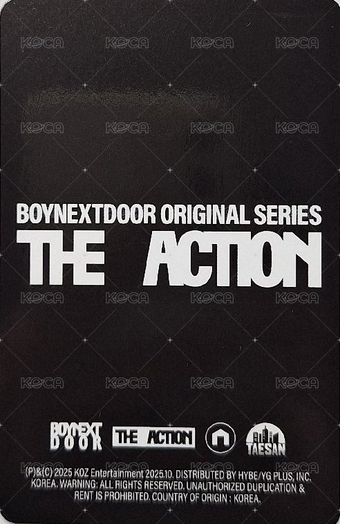 The Action 專輯卡 單封版 背面