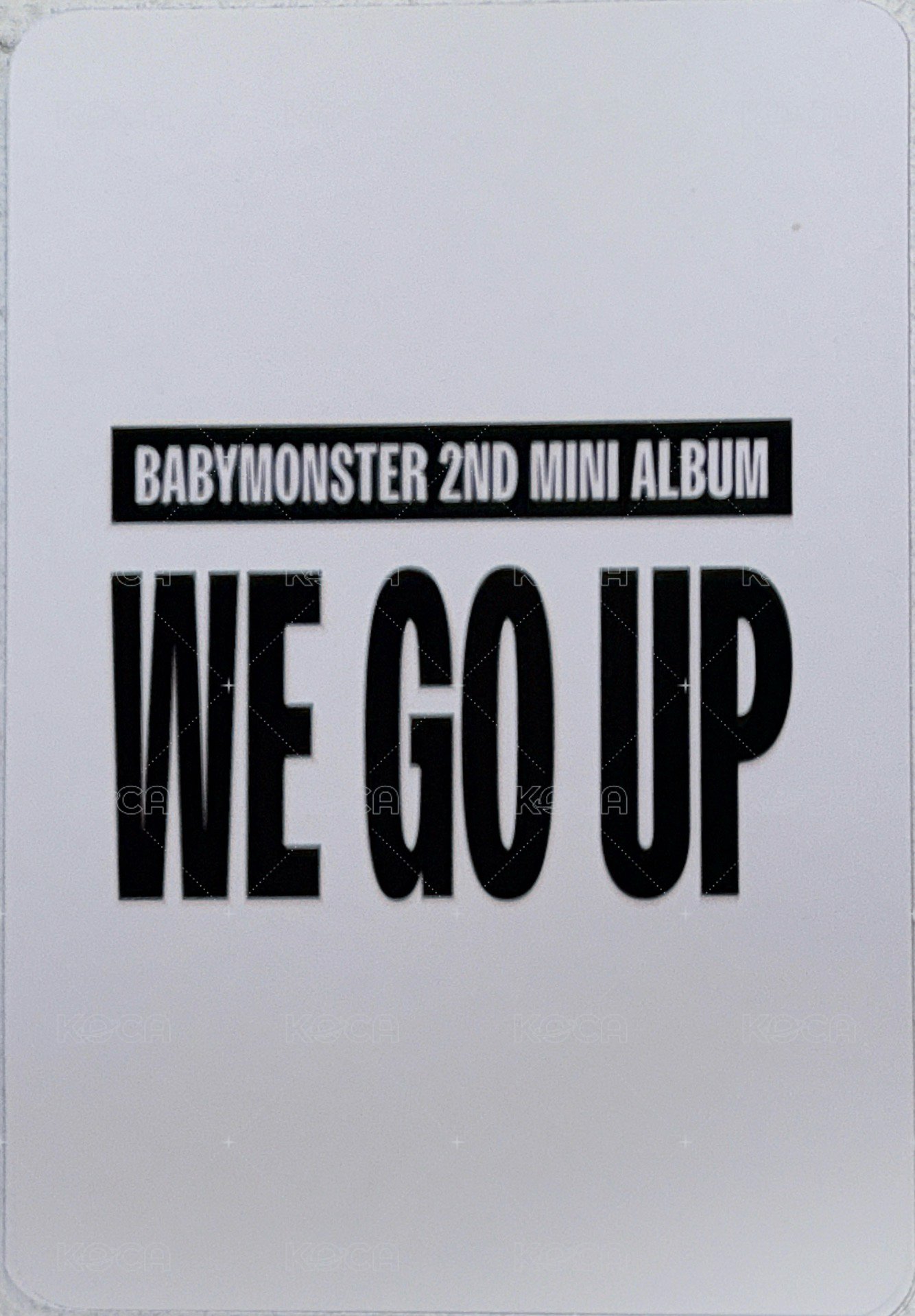 WE GO UP k4 幸運卡  背面