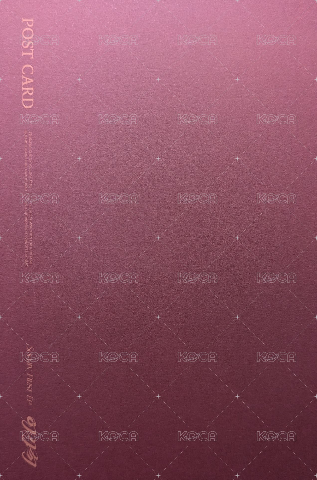 AGASSY 明信片 PB 紅版 背面