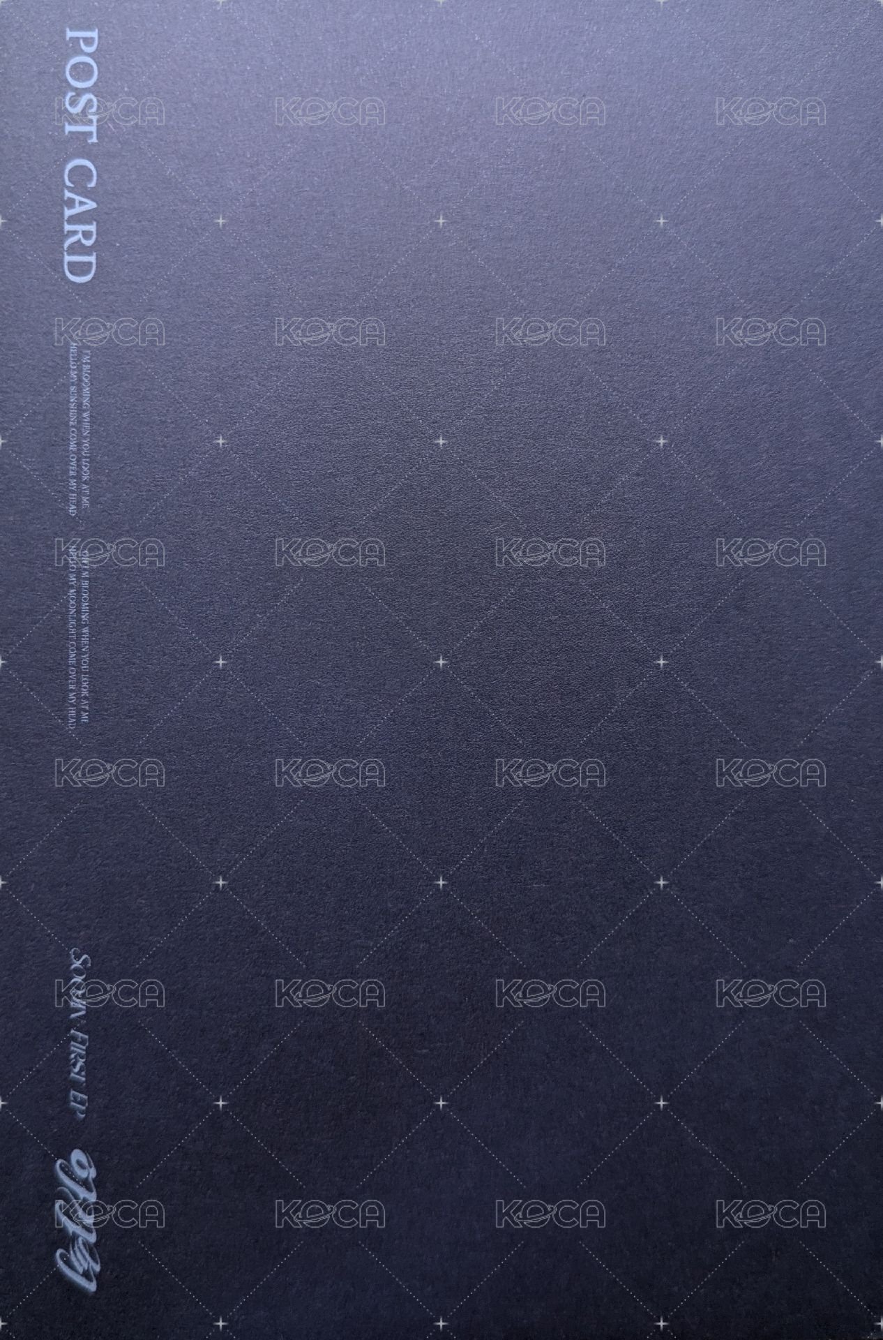 AGASSY 明信片 PB 藍版 背面