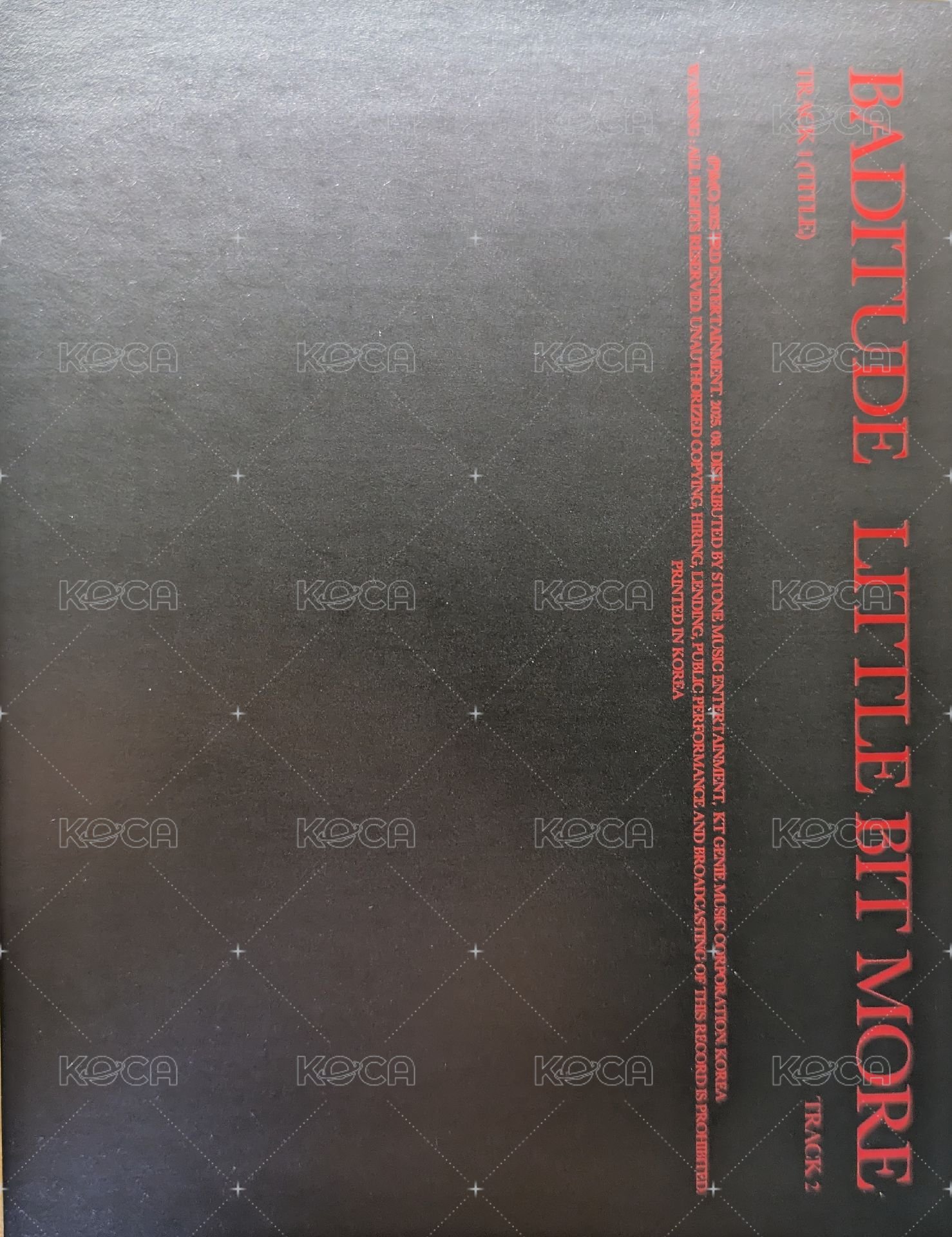 BADITUDE 明信片 PB Baddie版 背面