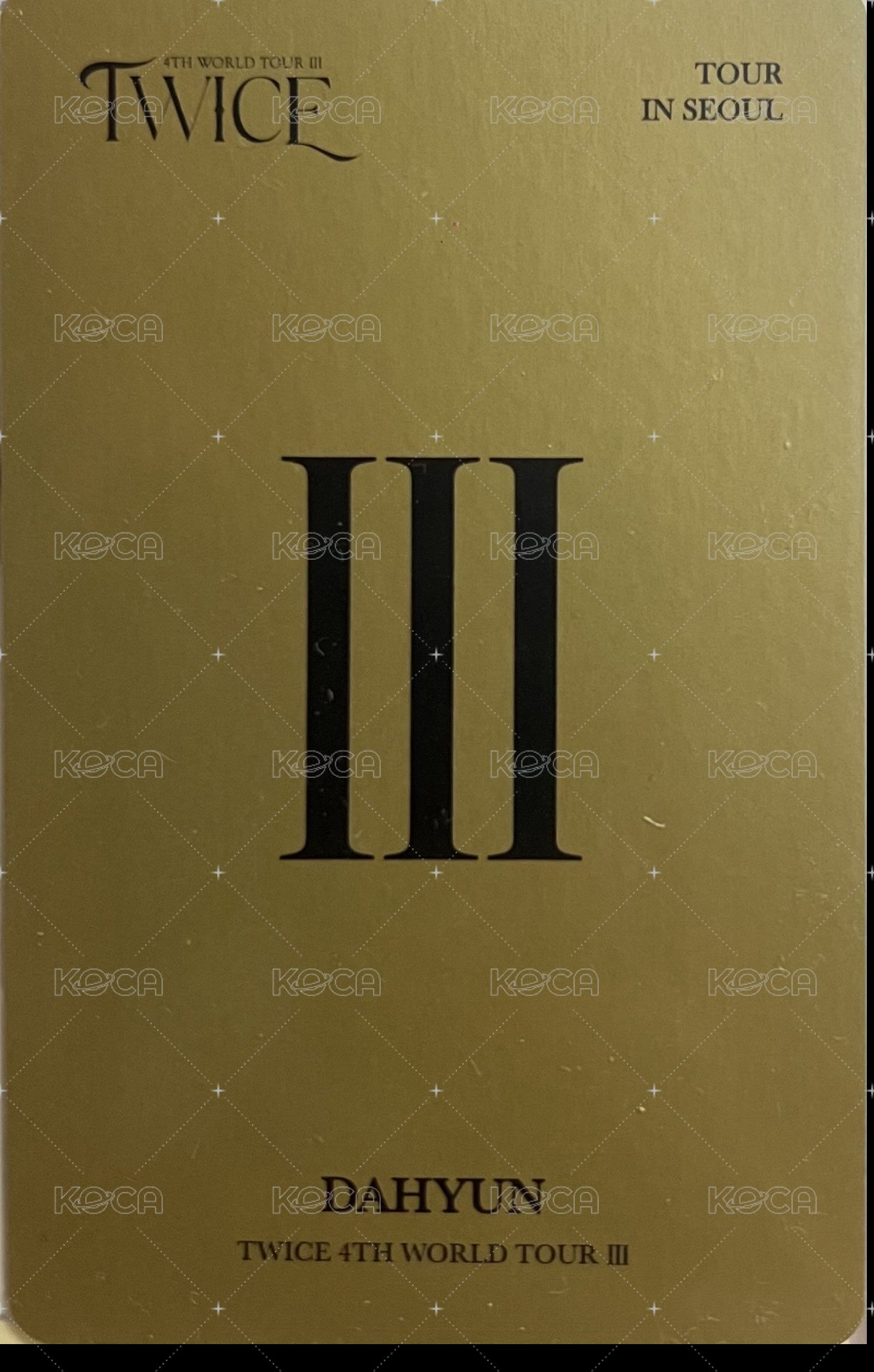 四巡 演唱會 DVD / CD 卡  背面