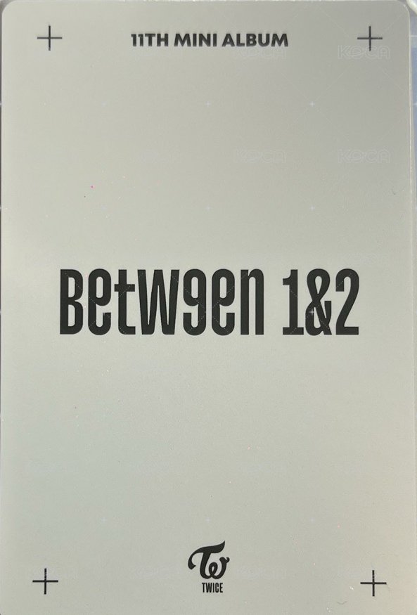 BETWEEN 1&2 專輯卡 預售禮 背面