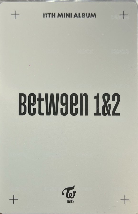 BETWEEN 1&2 專輯卡 預售禮 背面