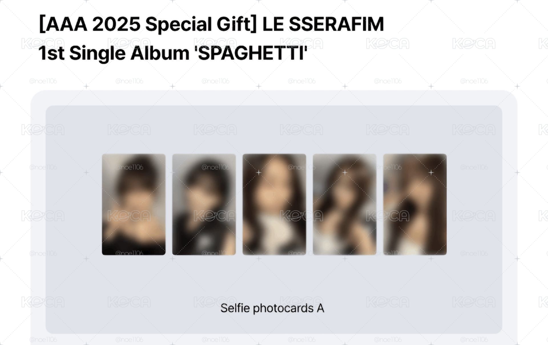 [出售/非現貨] LE SSERAFIM AAA造型  pb版特典卡 櫻花 允真