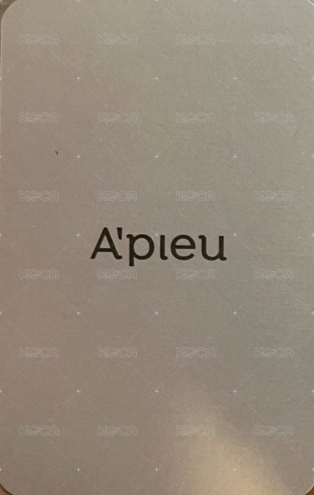 Apieu X TWICE 代言卡  背面