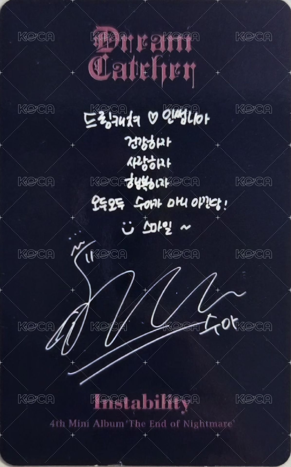 迷你四輯 專輯卡  背面