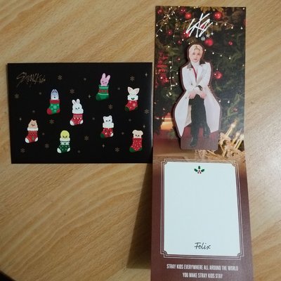 Stray Kids 日本澀谷 聖誕快閃活動周邊 聖誕卡組🐥Felix 李龍馥 菲菲