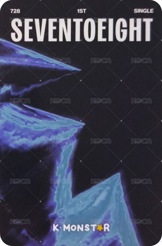 SEVENTOEIGHT 1st single km 2.0 簽售卡 生氣 背面