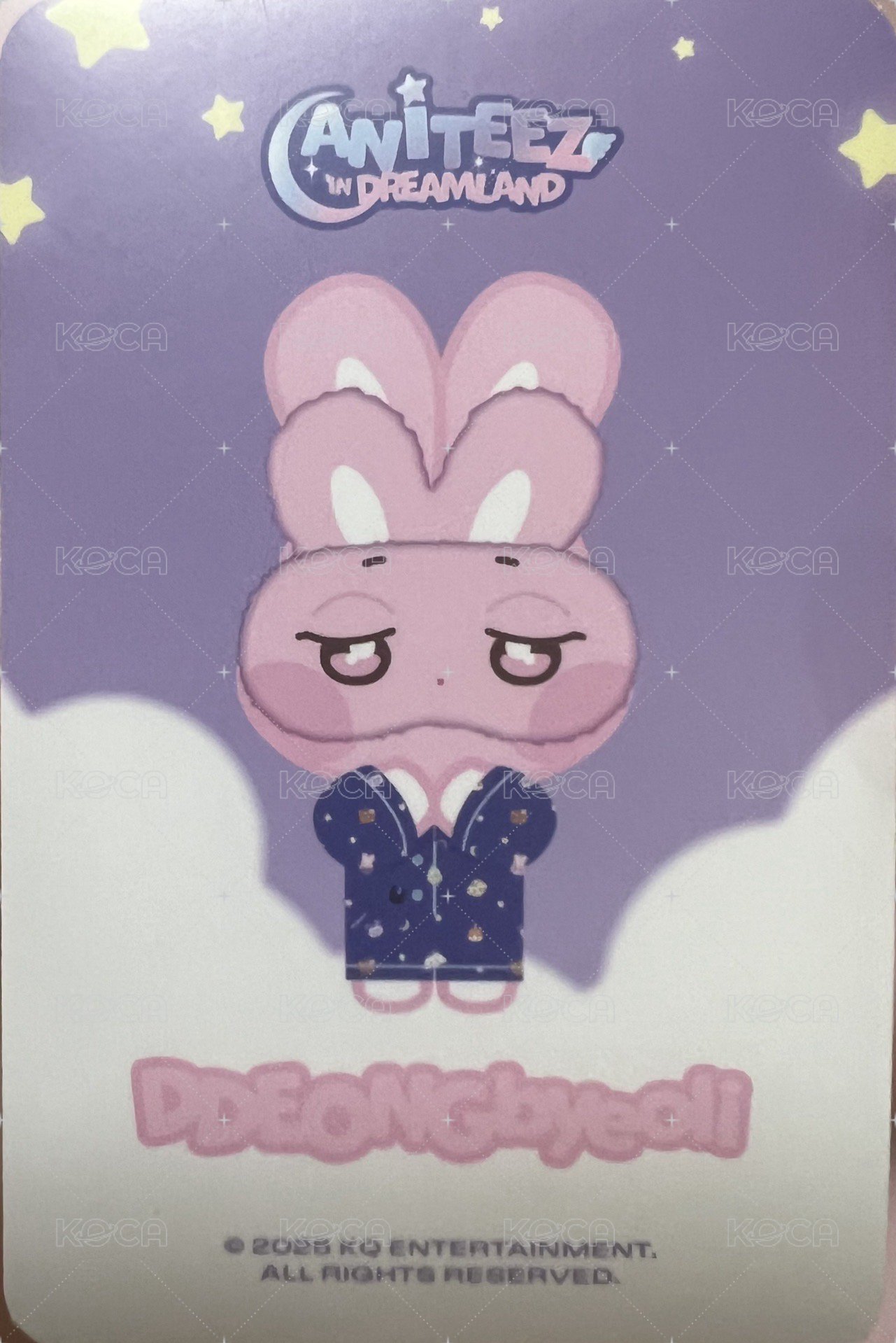 ANITEEZ IN DREAMLAND 周邊卡 PAJAMAS SET 背面