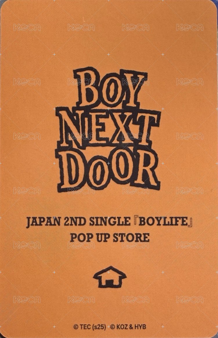 BOYLIFE 滿額卡 東京/大阪線下快閃 背面