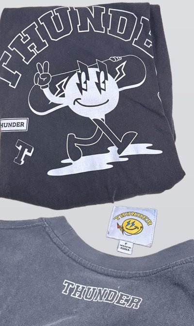 [二手] 2023 限定周邊 [THUNDER] 灰色水洗T（TYPE 2）