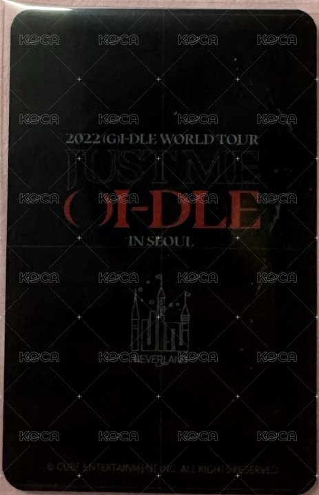 2022世巡 cube 入場卡 / 場限卡 首爾演唱會線下刷 背面