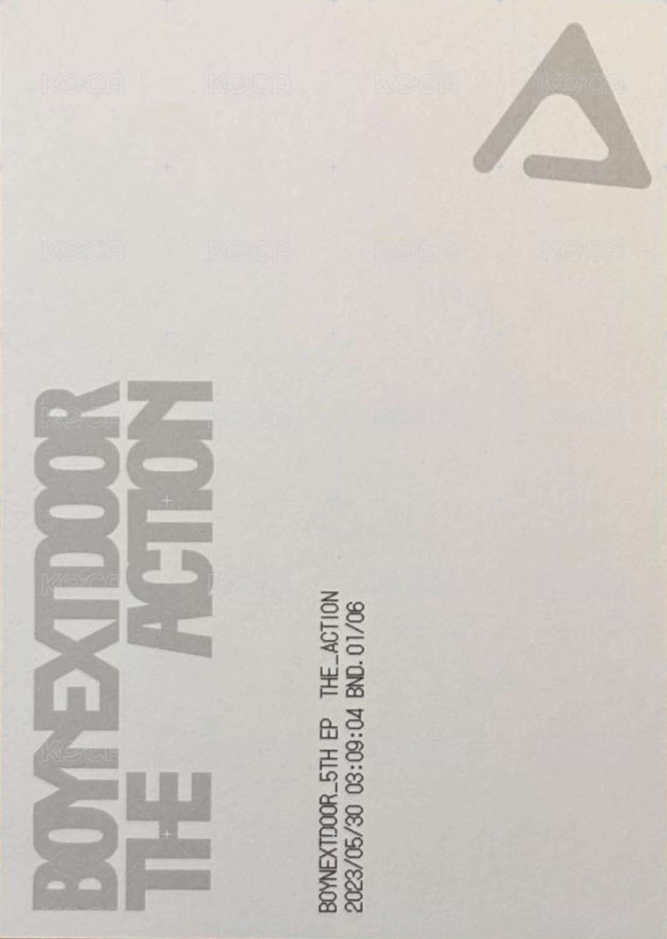 The Action 專輯 明信片 play ver. 背面