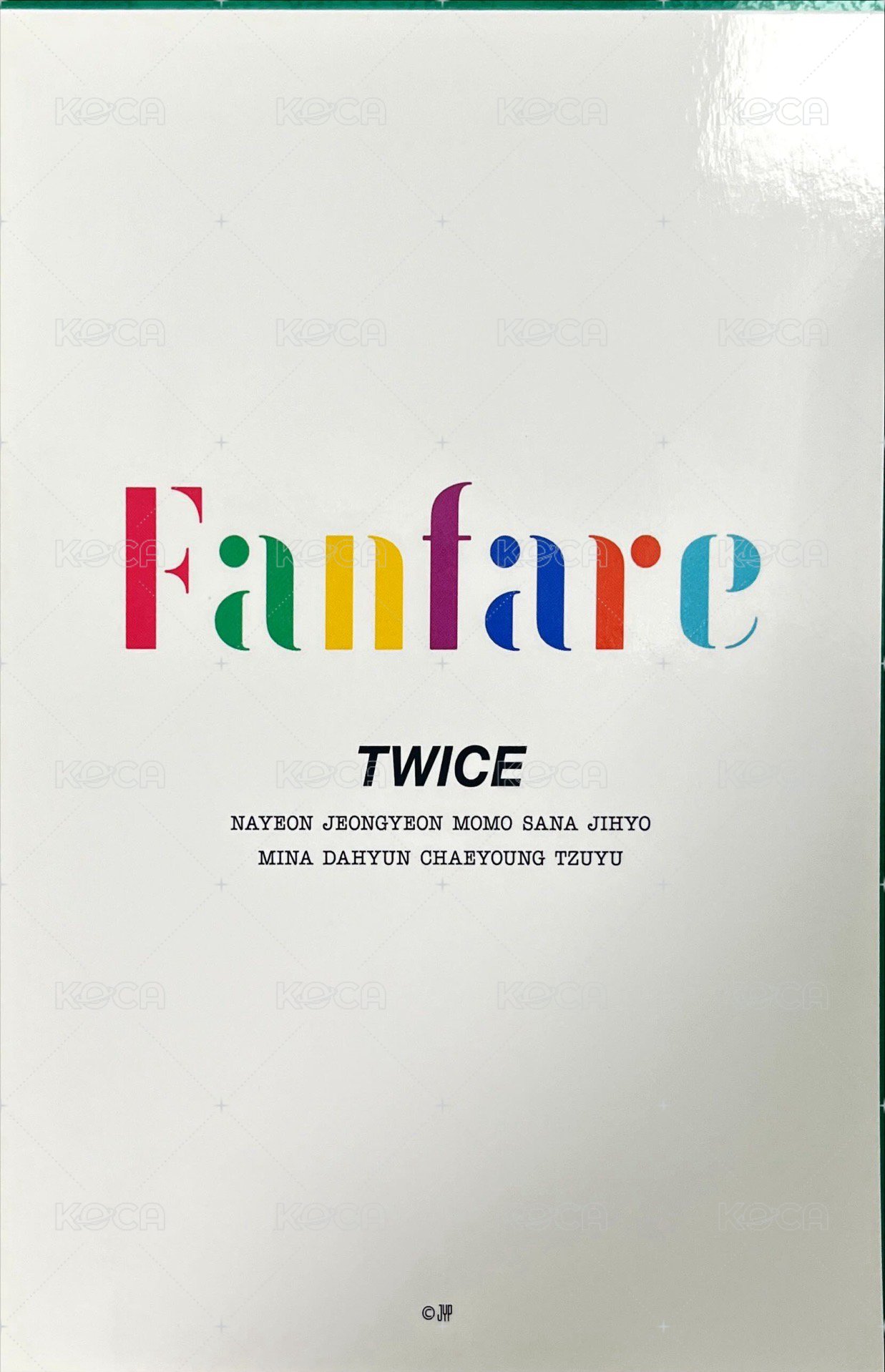 Fanfare JYP JAPAN 明信片  背面